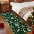 thumbnail image 2 of HOMERRY Xmas Rug Christmas Home Decor Tree Deer Print Area Rug Washable Non-slip 2' x 6' Modern Rug for Hallway Enterway Indoor Green Carpet, 2 of 5