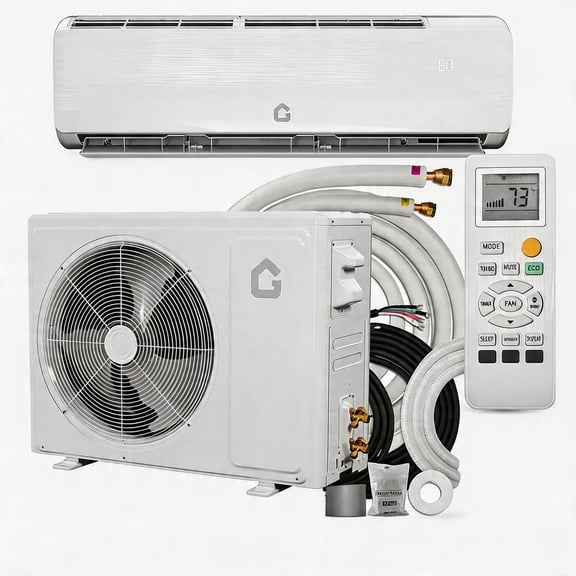 18000 BTU Mini Split Air Conditioner & Heat Pump, 19 SEER Inverter Split System AC, 230V Ductless AC with R32 Refrigerant, 50ft Airflow for Rooms up to 1250 Sq Ft