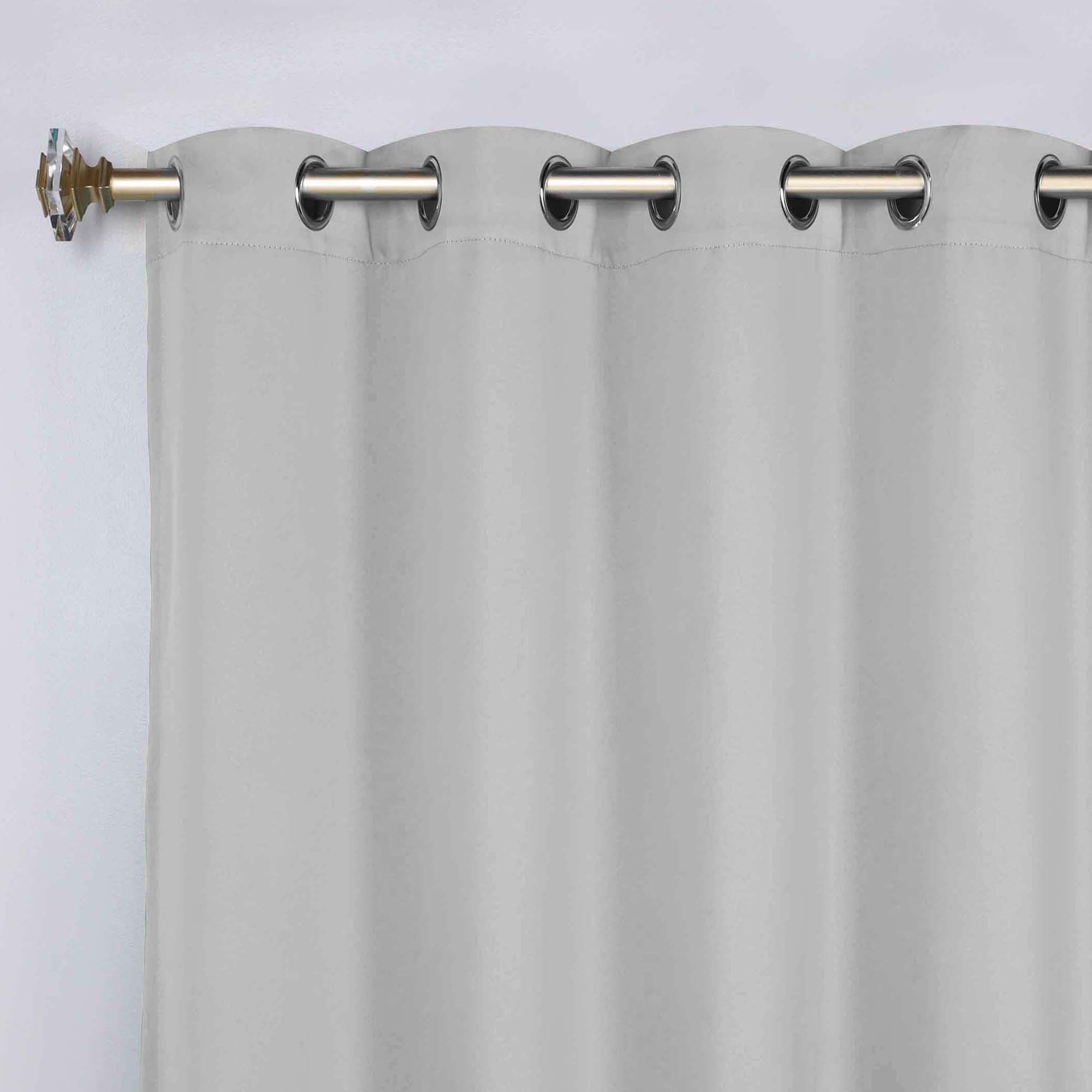 Superior Blackout Solid Light Filtering Grommet Curtain Panel Set, 42" x 96", Marshmellow