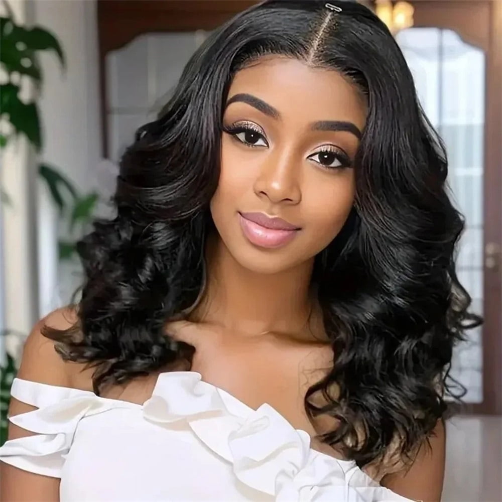 13x4 Transparent Lace Frontal Short Bob Human Hair Wigs 180% Brazilia Lace Front Wig for Women