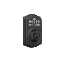 Schlage Camelot Matte Black Electronic Entry Door Keypad Deadbolt Lock Rated AAA