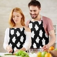 thumbnail image 3 of Black Halloween White Ghosts Apron-Garden Aprons for Women with Pockets-Cotton Linen Waterproof Kitchen Cooking Gardening Aprons Adjustable for Kitchen,Cooking,BBQ and Salon 32"x27", 3 of 7