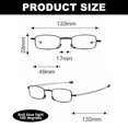 thumbnail image 2 of Gafas de lectura, 2 pares, color negro y gris plomo, unisex, compactas, plegables, con estuche incluido., 2 of 6