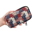 thumbnail image 2 of SEANATIVE Eyeglasses Pouch Zipper Glasses Case for Men Women Anti-Scratch Lightweight Eyewear Pouch Travel Sunglasses Pouch Bag with 2 Compartments, Patriotic Butterfly Floral Patchwork Print, 2 of 7