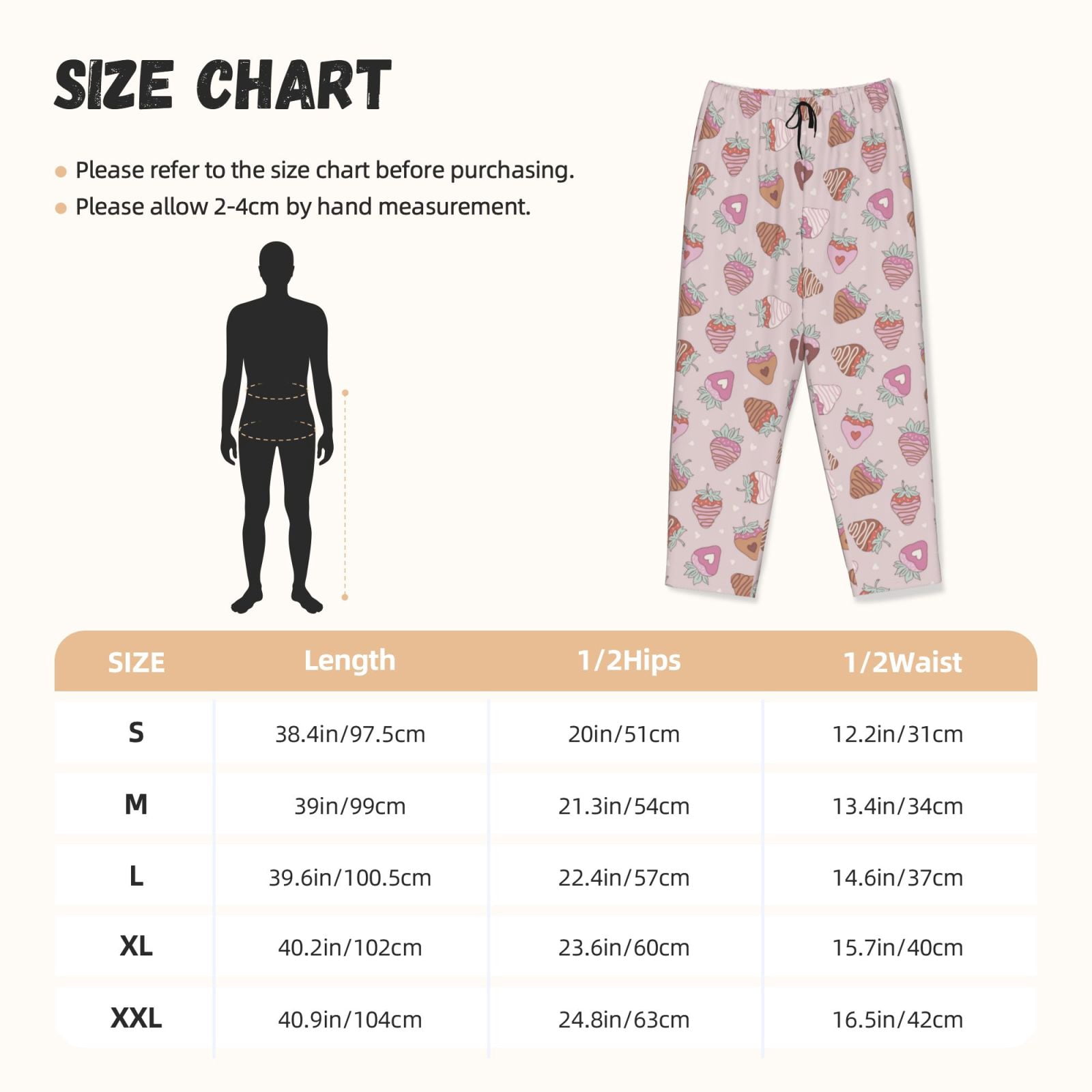 Rateoe Strawberry Cake Pattern Women’s Ultra-Soft Comfy Pajama Lounge Pants Sleepwear,Comfortable Lounge Wear,lightweight Pajamas, Casual Home Wear-Small