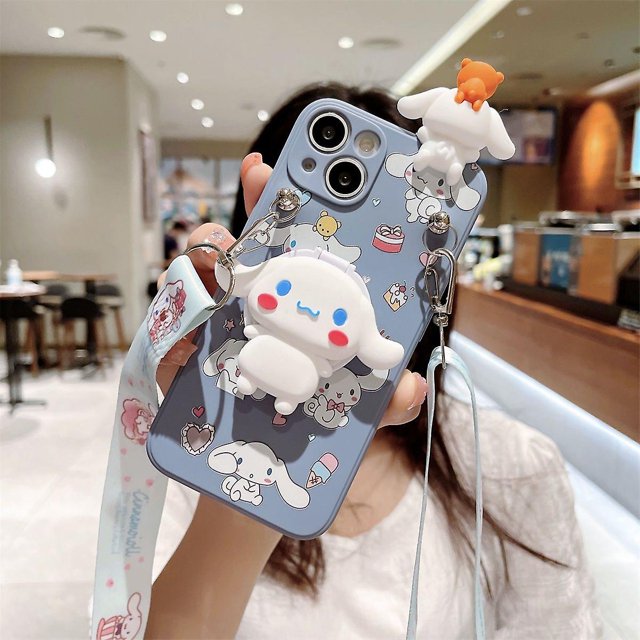 Fundas de teléfono de dibujos animados Kawaii Kuromi para Iphone 14 13 12 11 Pro Max Mini Xr X Xs Max 8 7 Plus Se cubierta anticaída