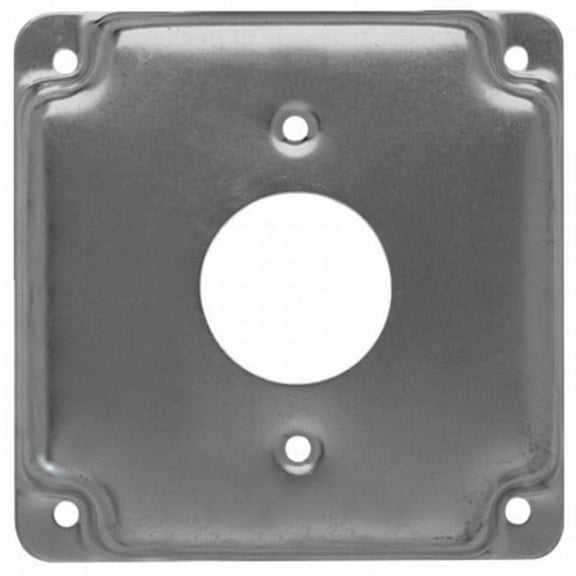 4in. Square Exposed Work Covers With 1 Receptacle