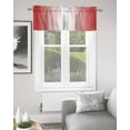 thumbnail image 2 of Red Ombre Kitchen Curtain Valances for Windows Farmhouse Short Curtains, Red White Gradient Modern Abstract Art Rod Pocket Valance Curtain for Bedroom Cafe Living Room 56"x16", 2 of 8