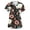 Black-A#7321, variant on Cartoon Animal Print Scrub Shirts for Women S-5XL Plus Size Women Nurse Uniform with Pocket V Neck Short Sleeve Women Scrub Top