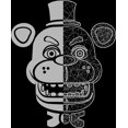 thumbnail image 2 of Five Nights at Freddy's Freddy Fazbear Foil Boy's Black T-shirt-M, 2 of 4