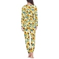 thumbnail image 3 of FOR U DESIGNS Sunflower Butterfly Long Sleeve Pajama Set for Women Pants with Pockets 2 Pack Size 2XL Sleepwear Loungewear Pjs Sets Nightwear Crewneck Tops for Women, 3 of 6