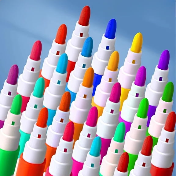 AYktou 12 Colors Acrylic Paint Pens, Water-Based No-Bleed Markers Craft Supplies Metallic Marker Pens Paint Marker Multi-Purpose DIY Painting Pen Markers Writing Office Home Use