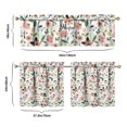 thumbnail image 6 of Farmhouse Vintage Curtains 24 Inch Short - 3 Panel Boho Wildflower Set with Rustic Floral Print, Rod Pocket Kitchen, 6 of 6