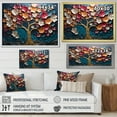thumbnail image 4 of Designart "Pop Art Magic Pink and Blue Tree" Extra Large Landscapes Wall Art - Country Pink Tree Entryway Wall Art, 4 of 4