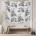 thumbnail image 5 of Black Gray Fruit Tapestry for Bedroom Wall Hanging Tapestry, Vintage Plant Nature Botanical Flower Ceiling Backdrop Tapestries Poster Blanket Wall Decor for Teens Room Living Room Dorm 59" x 90", 5 of 8