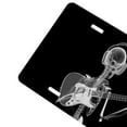 thumbnail image 3 of Yehwow Skull Skeleton in Headphones Playing Guitar Metal Car Plate Decorative Aluminum License Plate Tag Sign, 3 of 5