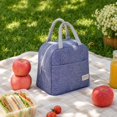thumbnail image 4 of Lunch Tote | Insulated Cooler Bag Leak Resistant Work Lunch Bag for Adults | Gift for Mom Or Gift for Dad Blue Oxford Cloth, 4 of 6