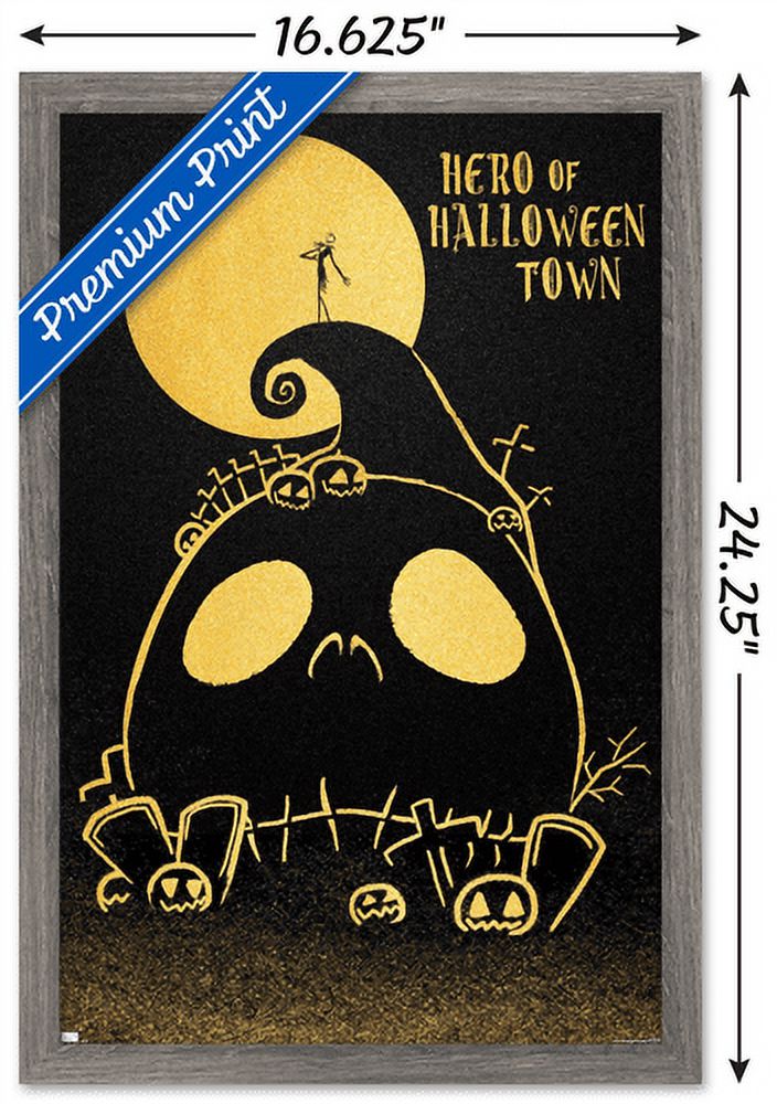 Disney Tim Burton's The Nightmare Before Christmas - Hero Wall Poster, 14.725" x 22.375", Framed