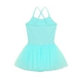 thumbnail image 5 of Hansber Girls Sequin Ballet Tutu Dress Sparkly Straps Leotards Ballerina Outfit Dance Costumes for Kids Turquoise 5-6, 5 of 7