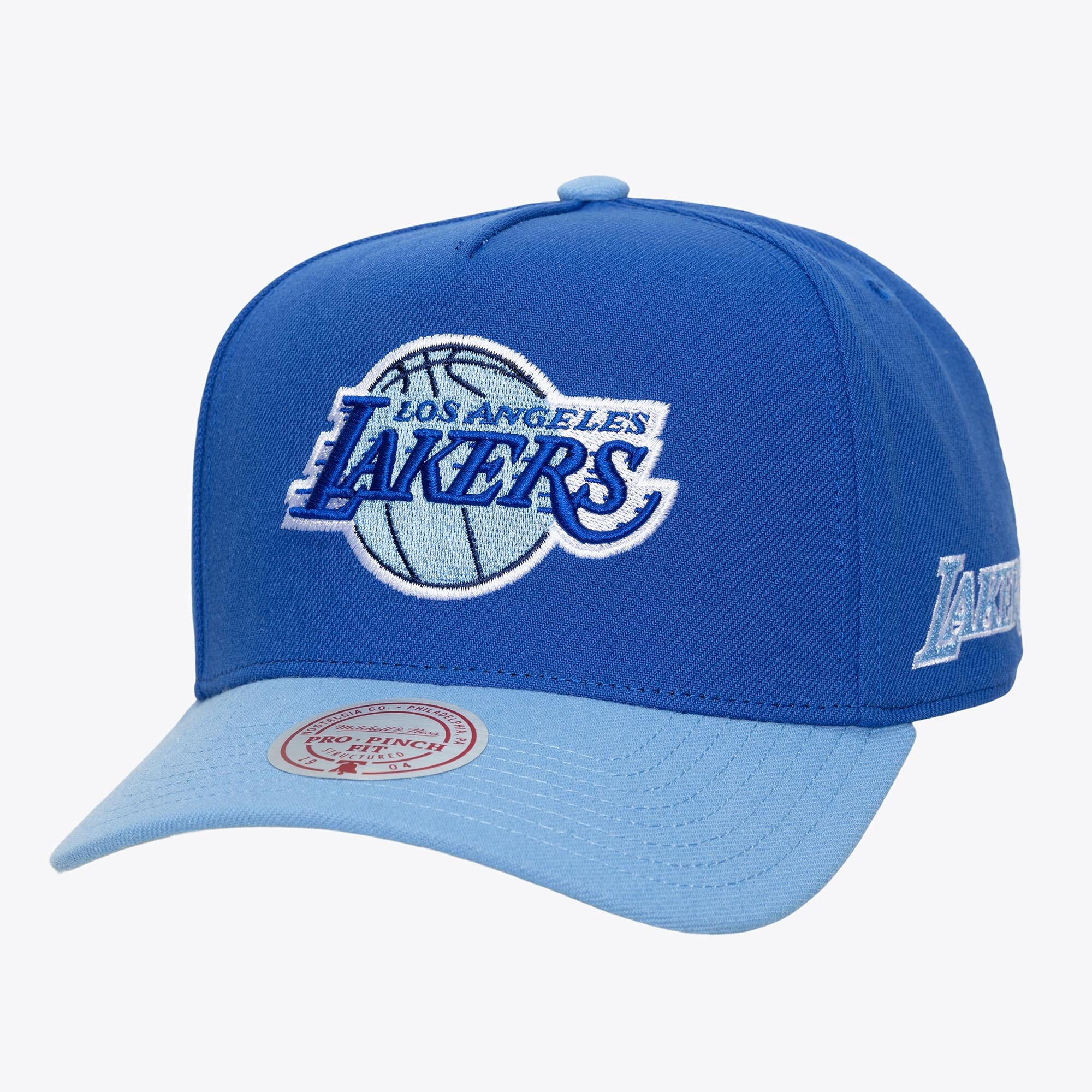 Men's Mitchell & Ness Blue Los Angeles Lakers Legendary Home Pro Pinch Snapback Hat