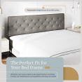 thumbnail image 2 of Sven & Son Diamond-Tufted Mid-Rise Upholstered Headboard, Wall or Bed Frame Mount - King or California King (Gray), 2 of 7