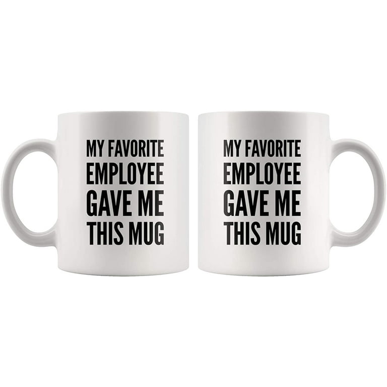  Work From Home Employee Of The Month Mug, Best Gifts For Boss  Employee Employer Co-Worker Colleague, Funny Pandemic Teleworking Award  Joke Humor Coffee Mug, 11 Oz Black Handle Accent Ceramic Mug 