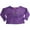 purple tie dye crown, variant on Glitter Girl - Little Girls LS Cropped Sweatshirt 37659-4 (purple tie dye crown)