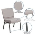 thumbnail image 4 of Flash Furniture HERCULES Series 21''W Church Chair in Gray Dot Fabric with Book Rack - Silver Vein Frame, 4 of 11