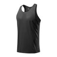 thumbnail image 4 of USNSM Men's Mesh Running Tank Tops Ultra Lightweight Marathon Singlets Breathable Race Vests Quick Dry Sleeveless Shirt Black M, 4 of 6