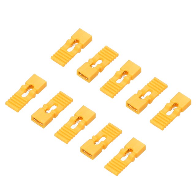 Unique Bargains Jumper Cap 2.54mm Pitch Connector Long Type Jumper Plug, Yellow 10 Pack