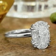 thumbnail image 2 of solitaire jewels 4.25CT Double Prong Oval Moissanite Solitaire Engagement Ring For Women, 18K White Gold, 2 of 5