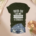 thumbnail image 2 of Trendfront Womens Funny Phrase Tee Hold On Let Me Overthink This Graphic T-Shirt Crewneck Short Sleeve Novelty Humorous Gifts Tops, 2 of 4
