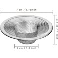 thumbnail image 2 of 4pcs Heavy Duty Stainless Steel Slop Basket Filter Trap, 2.75" Top / 1" Mesh Metal Sink Strainer - PR, 2 of 5