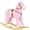Pink, variant on muzi Rocking Horse with Sound, Ride on Horse with Saddle, Toddler Rocker, Gift for 3-8 Year Old, Pink