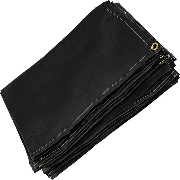 VEVOR 8 x 10 Ft Welding Blanket Black Fiberglass Blanket Portable Fiberglass Fire Retardant Blanket Welding Mat Welding Fireproof Thermal Resistant In