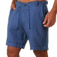 thumbnail image 3 of Mens Sweatpants Fashion Men Cotton Linen Casual Pants Buttons Lacing Waist Pockets Short Pants, 3 of 4
