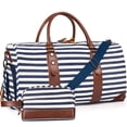 thumbnail image 1 of Bolsas de Lona para el Fin de Semana, Bolsas para Pasar la Noche para Hombres y Mujeres, Bolsa de Equipaje para Llevar, Bolsa de Viaje con Compartimento para Zapatos y Neceser Aprobado por Vuelo Sincero Electrónica, 1 of 5