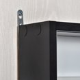 thumbnail image 2 of Wall-Mounted Black and White 31.5 x 3.75 x 23.5 Glass Display Cabinet with Adjustable Shelves for Collectibles and Miniatures, 2 of 10