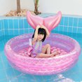thumbnail image 2 of CHAO (Sirena rosa 150 cm) Anillo de natación inflable para niños, Ocean Ball, estera inflable para piscina, 2 of 5