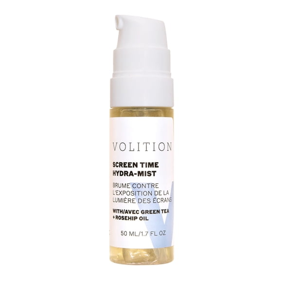 Bruma facial hidratante Volition Beauty Screen Time: extracto hidratante de girasol y extracto de flor de cártamo que ayuda a reducir la apariencia de líneas finas del fotoenvejecimiento vegano (50 ml