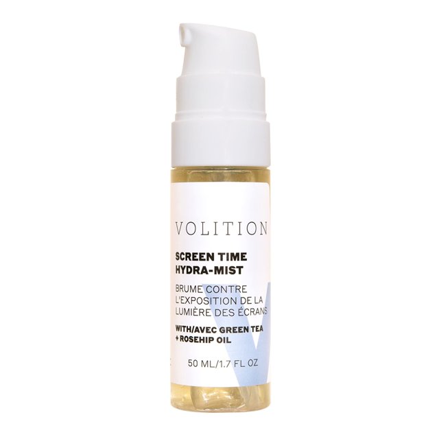 Bruma facial hidratante Volition Beauty Screen Time: extracto hidratante de girasol y extracto de flor de cártamo que ayuda a reducir la apariencia de líneas finas del fotoenvejecimiento vegano (50 ml