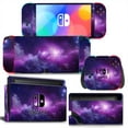 thumbnail image 3 of KIPLINK Nintendo Switch OLED Skin Decal – Full Body Vinyl Cover, Anti-Scratch & Waterproof, Bubble-Free Installation, Galaxy & Starry Night Designs, 3 of 30