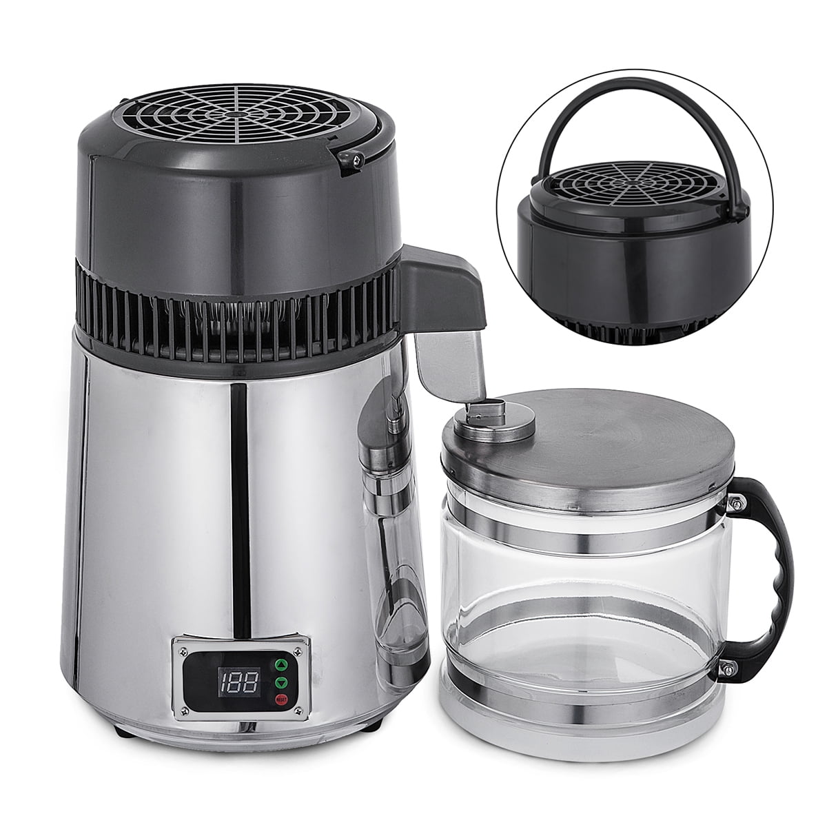 1 Gallon/ 4L Water Distiller Machine 750W 304 Stainless Steel