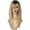Beige, variant on UYUH European and American Intellectual Wig Golden Color Mixed Color Headgear Eight Character Bangs Medium Long Texture Straight Hair Wig for Beautiful Wig Women Girl Fashion Party C-osplay Wig