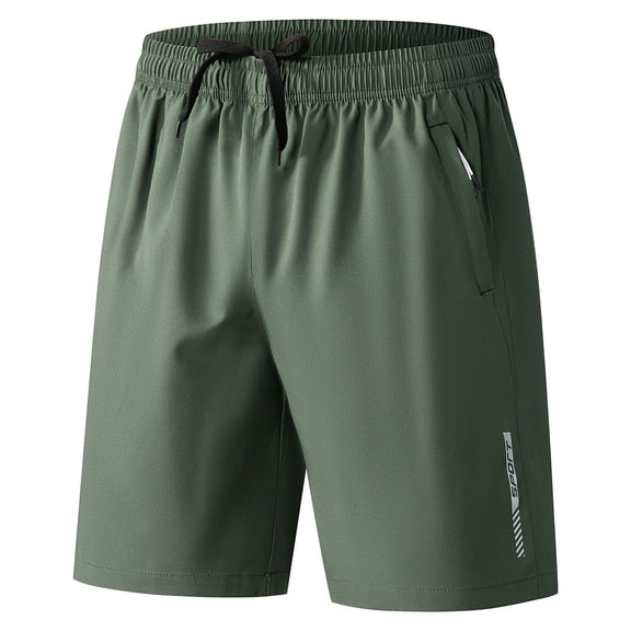 Trgacdwlo Men's Quick Dry Shorts Elastic Waist Drawstring Workout Shorts Mens Wide Leg Summer Fishing Men Gym Shorts with Pocket Green XXXL