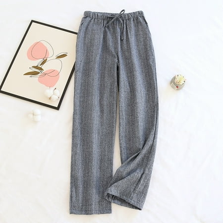 

Fiudx Fashionable Ladies Casual Pure Cotton Brushed Comfortable Pajamas Trousers New 1082