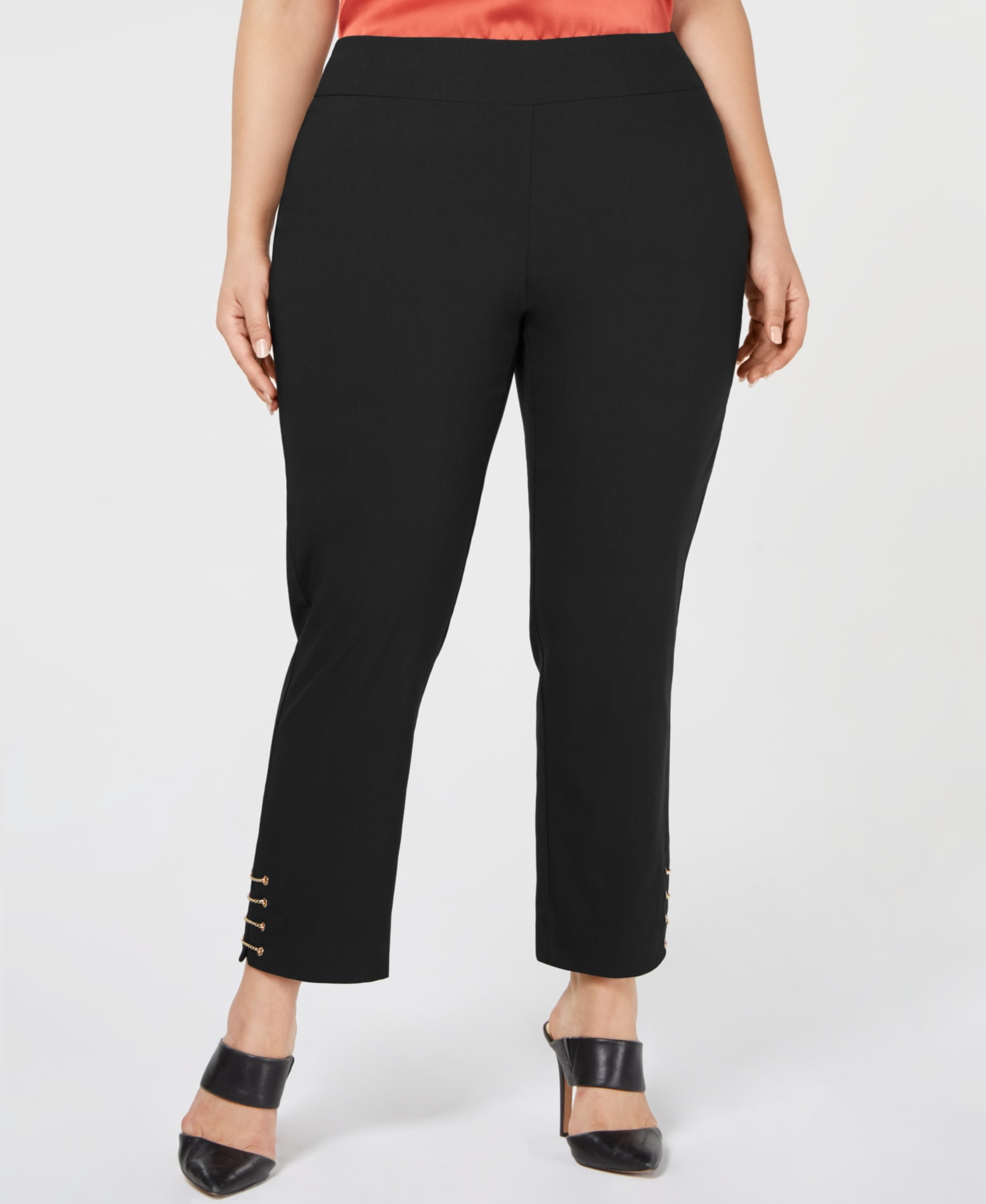 women's plus size black work pants