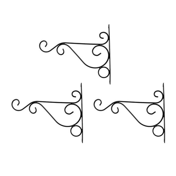 3x Metal Hook Bracket Outdoor Patio Fence Flowerpot Hanger Holder