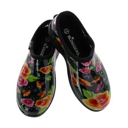 

Sloggers Women s Rain & Garden Shoes - Black Pansy Style 5114BP