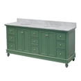 thumbnail image 2 of Bella 72" Double Bathroom Vanity with Sage Green Cabinet and Carrara Marble Top, 2 of 6